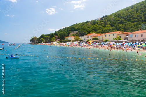 Sunny beach of Moscenisca Draga, in Croatia
