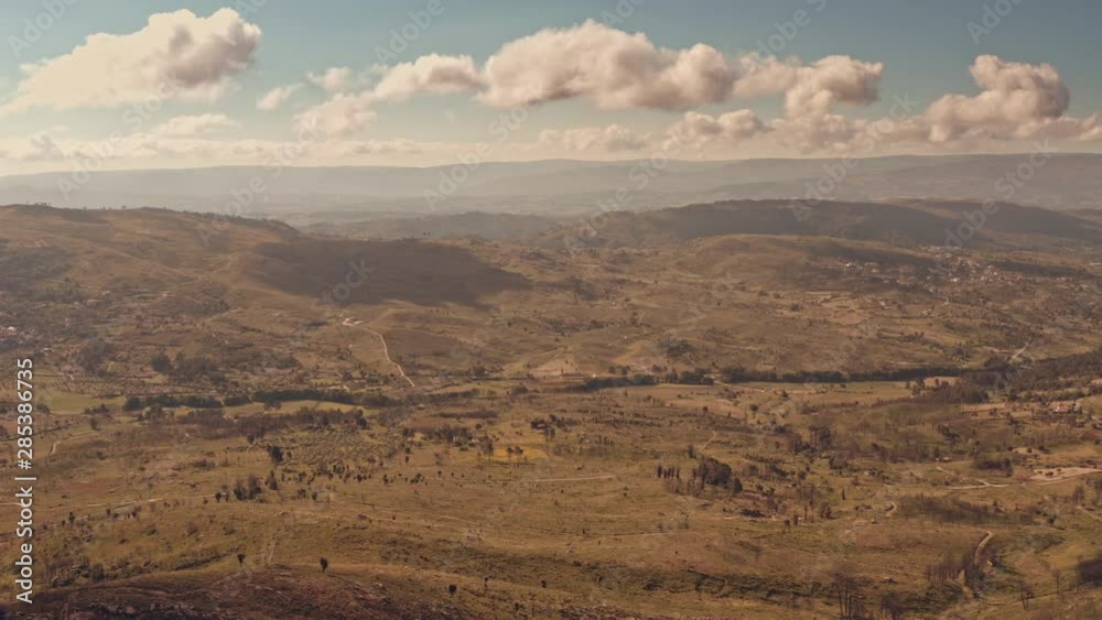 Western landscape. Crane shot on the top of a mountain, revealing a huge pile of prehistoric rocks. Western landscape. Crane shot on the top of a mountain, revealing a huge pile of prehistoric rocks.