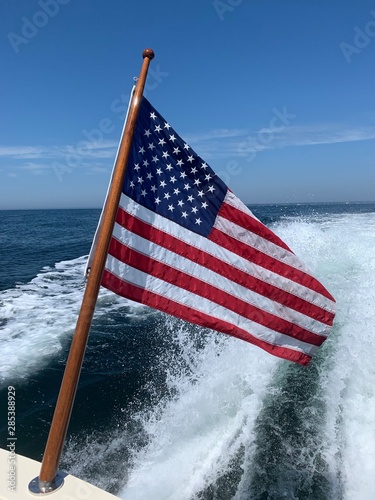 Views of Long Island Sound during summertime, New England coast, North Atlantic photo