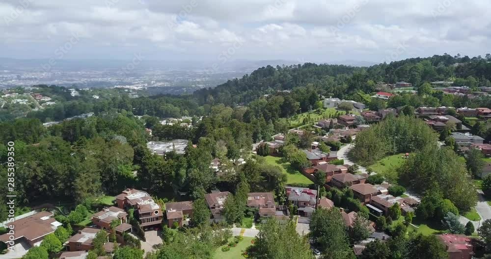 Drone shot of houses on the suburbs Drone shot of houses on the suburbs
