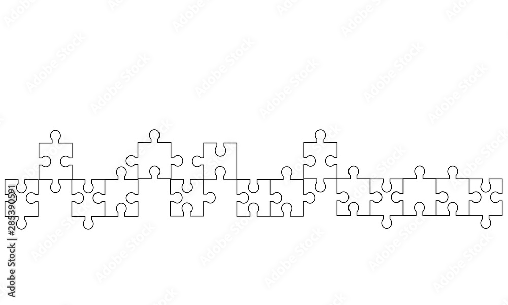 Puzzle Band Banner Schwarz Hintergrund Puzzleelemente Elemente
