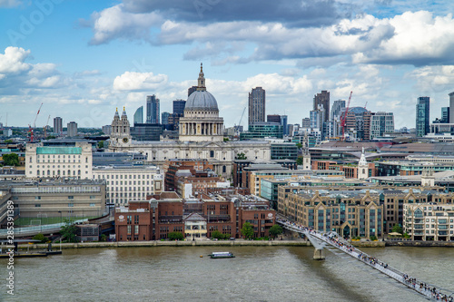 Canvas Print view of london from thames