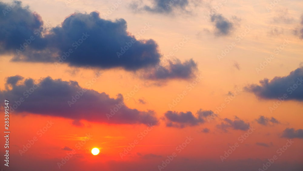 Beautiful sunrise at Malaysia beach Beautiful sunrise at Malaysia beach
