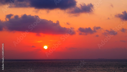 Beautiful sunrise at Malaysia beach