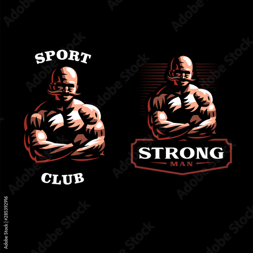 Vintage strong man.