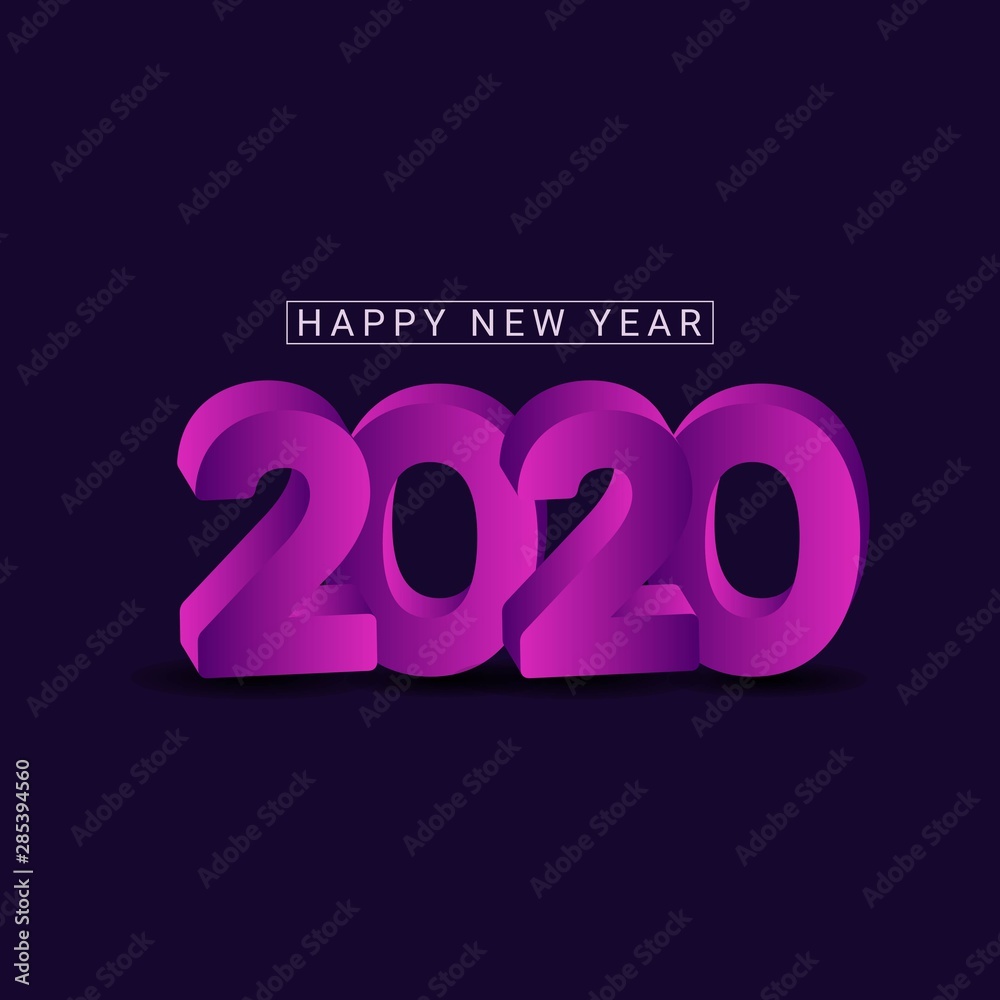 Happy New year 2020 Vector template. Design for celebrations, greeting cards, calendar or print. Happy New year 2020 Vector template. Design for celebrations, greeting cards, calendar or print.