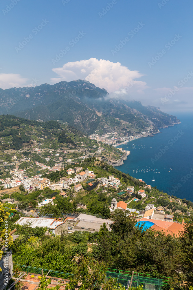 View over Gulf of Salerno from Ravello, Campania, Italy