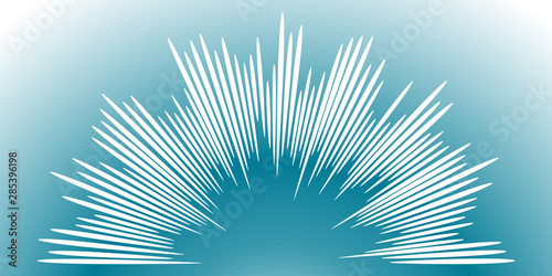 Abstract background with white lines on blue-green background