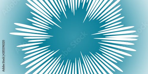 Abstract background with white lines on blue-green background