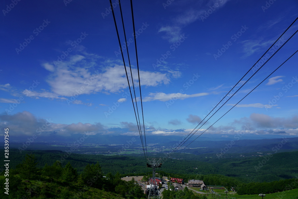 日本の北八ヶ岳ロープウェイからの風景