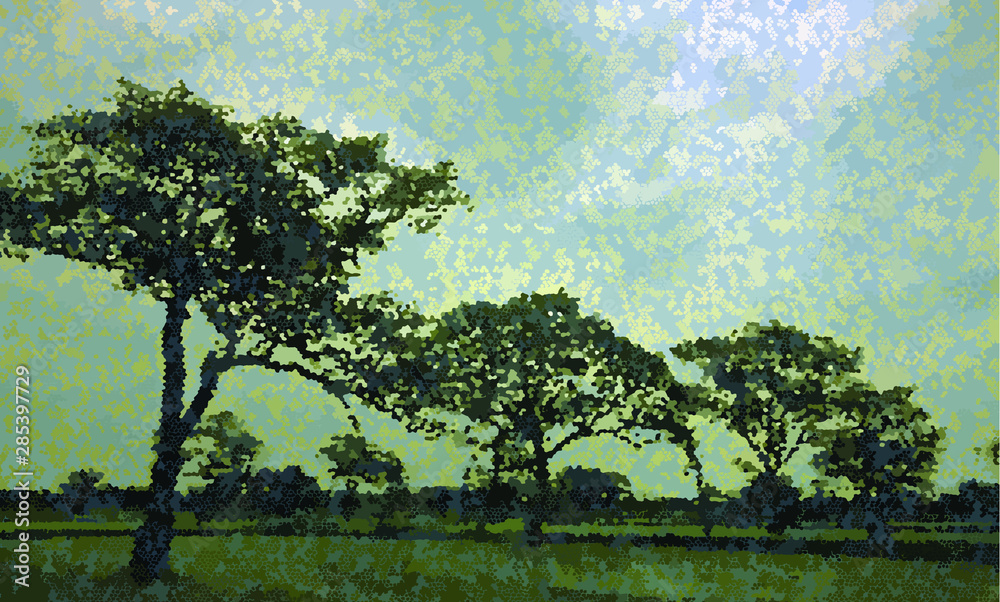 landscape with trees landscape with trees