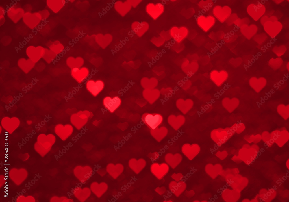 Pink Shiny Heart Abstract Background - Valentines Day