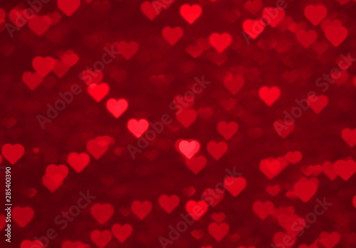 Pink Shiny Heart Abstract Background - Valentines Day