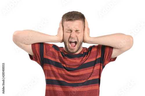 Man having panic attack on ...