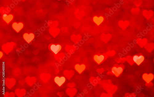Red Shiny Heart Abstract Background - Valentines Day