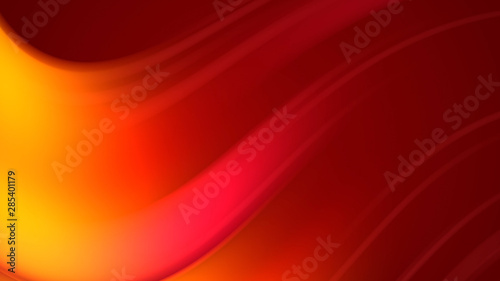 3d rendering of abstract background with red orange yellow twisted gradient of colors. beautiful mixing colors of paint arc on a plane