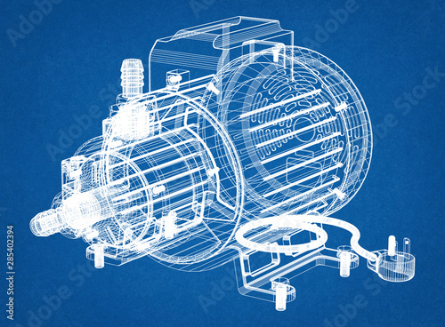 Slika na platnu electric motor