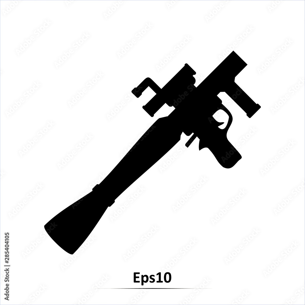 Rocket propelled grenade launcher icon. Vector Illustration Rocket propelled grenade launcher icon. Vector Illustration