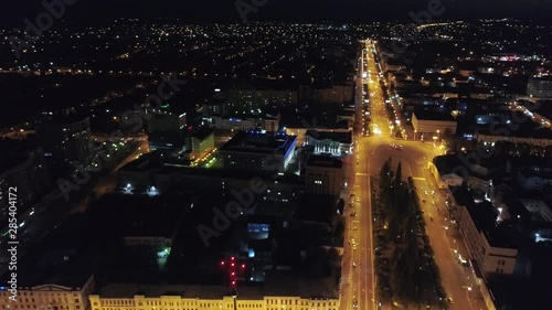 Night Tambov with a bird flight 09