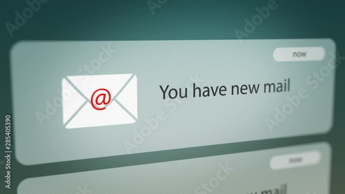 New E-mail Notification on Smart Phone Screen