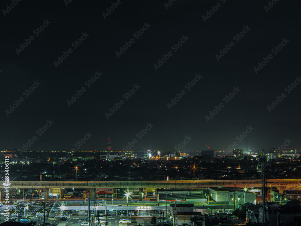 千葉県木更津市の高台からの夜景