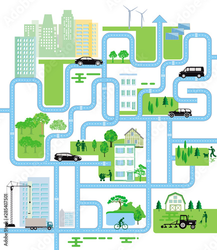 City Stadtplan – Vektor Illustration