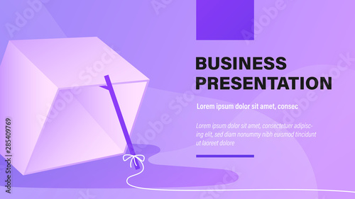Trap. Business Presentation Background with Illustration.