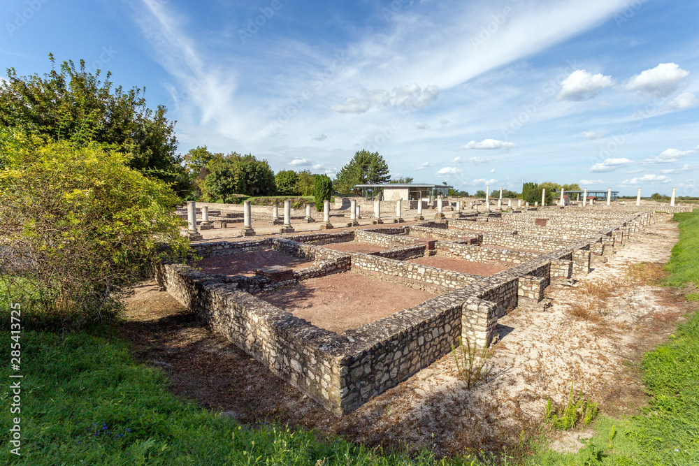 Fototapeta premium The ruins of Gorsium-Herculia, village of the Roman Empire in Tac, Hungary.