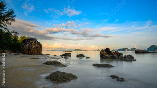 beautiful morning view at Tub Kaek Beach, Krabi, Thailand