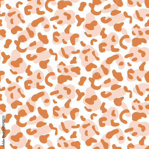 Vector animal leopard seamless pattern, jaguar skin texture print