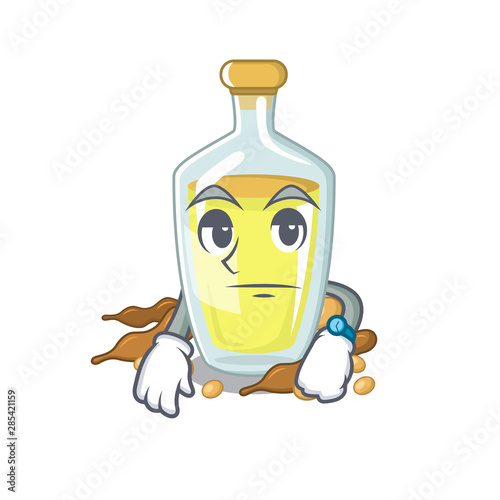 Waiting soybean oil with the character shape