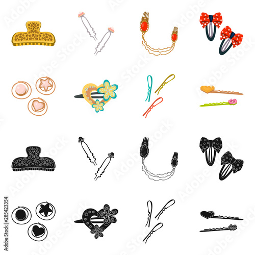 Isolated object of beauty and fashion symbol. Set of beauty and female stock symbol for web.