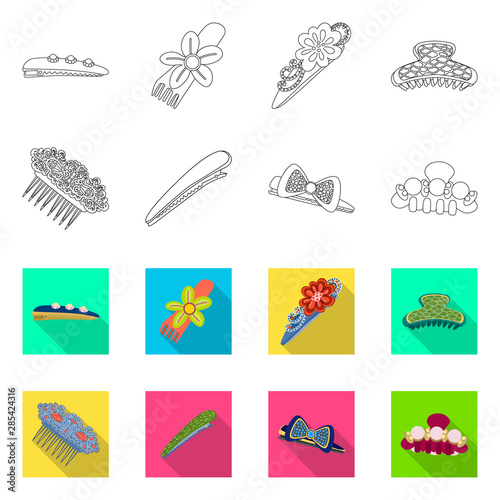 Isolated object of beauty and fashion icon. Set of beauty and female stock symbol for web.