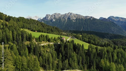 Beautiful mount Catinaccio (also known as Rosengarten) from Passo Costalunga. Dolomites, South Tyrol, Italy. Catinaccio (Rosengarten group), mountains in Italian Alps, South Tyrol photo