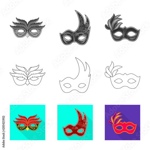 Vector design of luxury and celebration icon. Collection of luxury and hide vector icon for stock.