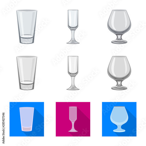 Vector illustration of form and celebration sign. Set of form and volume vector icon for stock.