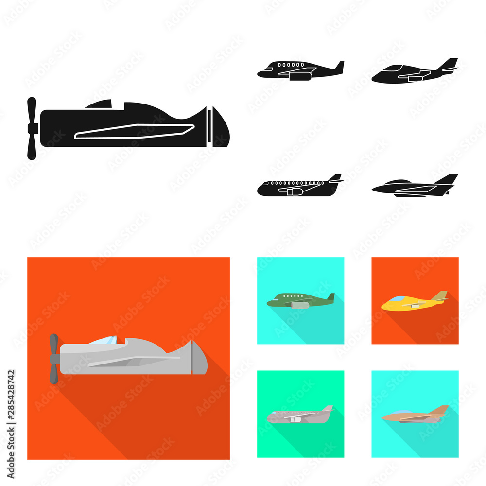 Isolated object of travel and airways sign. Set of travel and navigation vector icon for stock.