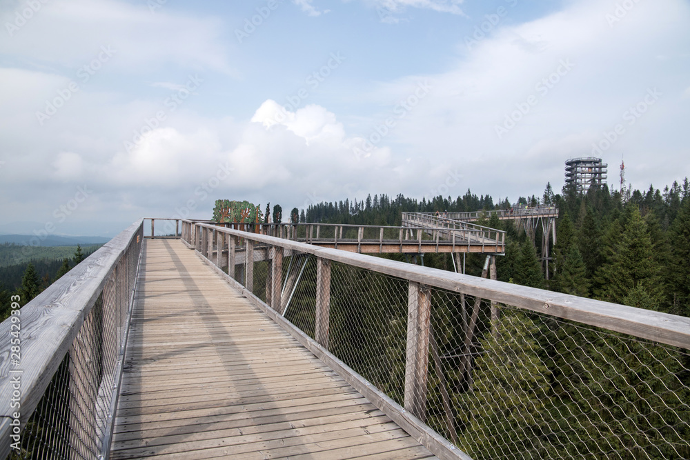 Wooden among the trees with view on Tatra montains, named Wooden among the trees with view on Tatra montains, named