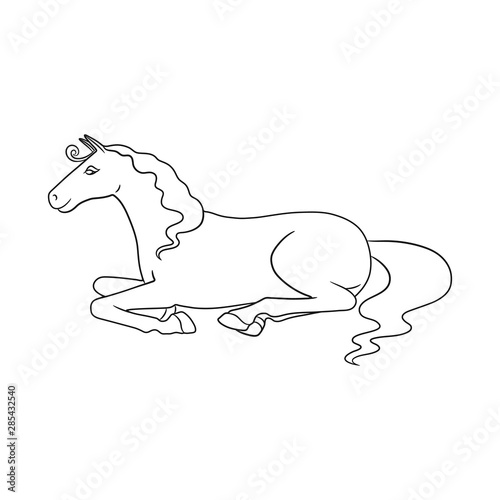 Vector design of steed and brown sign. Collection of steed and brown vector icon for stock.