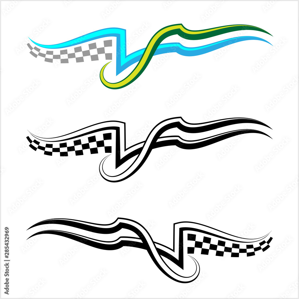 Obraz premium Vehicle Graphics, Stripe : Vinyl Ready Design