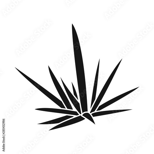 Vector design of shrubs and bush logo. Set of shrubs and stem stock vector illustration.