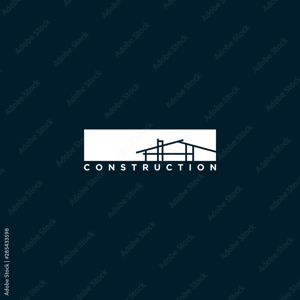 minimalist construction logo design inspiration . architect contruction ...