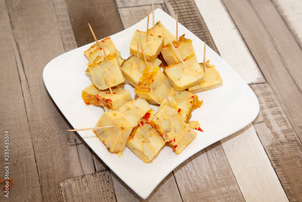 Appetizers for festive events unique occasions finger food in wood table Appetizers for festive events unique occasions finger food in wood table