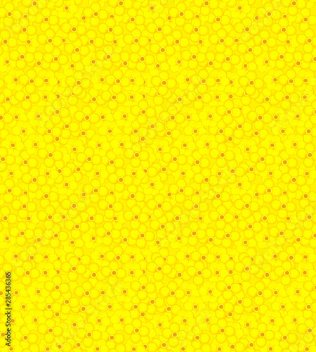 cartoon with yellow flowers - template background - illustration for children