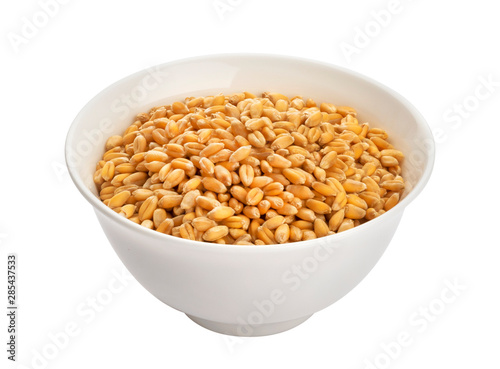 Wheat seeds isolated on white background with clipping path