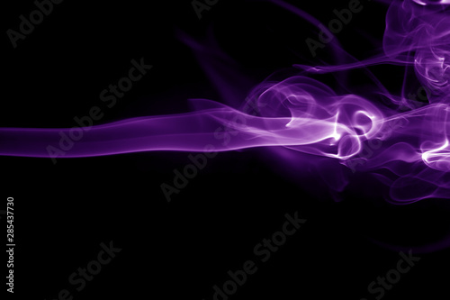 Purple smoke abstract on black background
