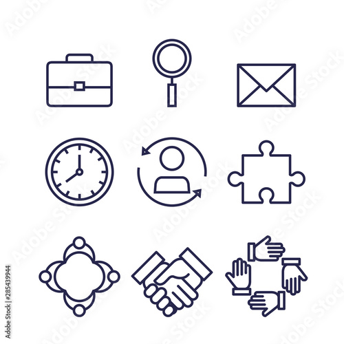 set of ecommerce icons to business strategy