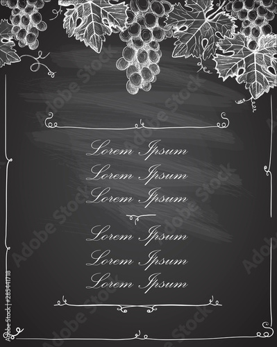 Wine list menu card design concept