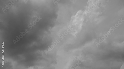 Video timelapse white clouds and Moving in the gray sky. 4k time lapse beautiful gray sky with clouds background.