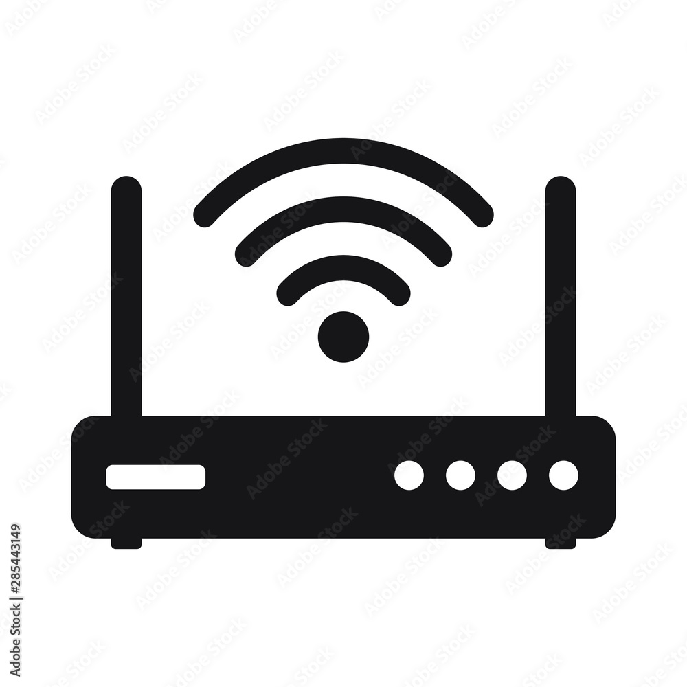 Router icon. Router related signal icon isolated Router icon. Router related signal icon isolated